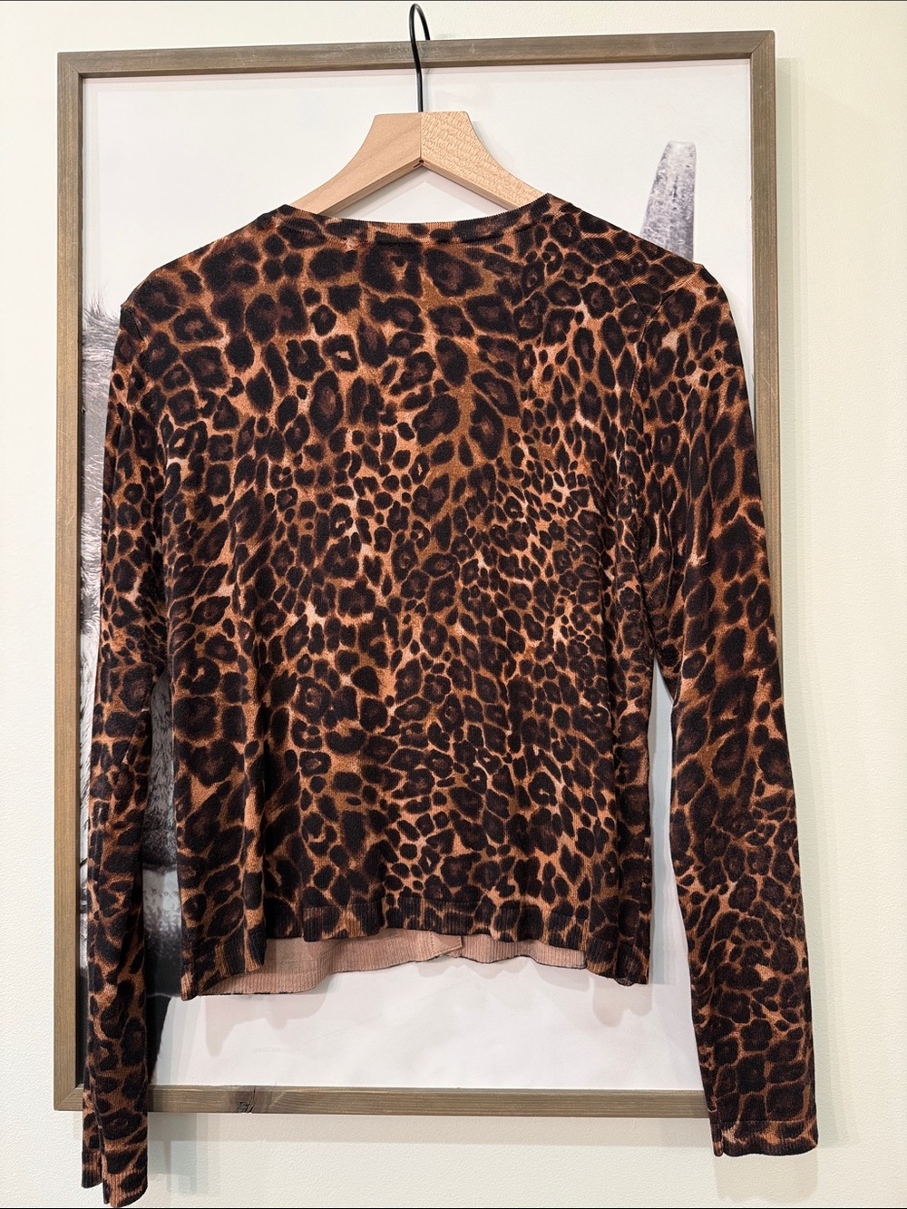 🖤🌟🤎 White House Black Market Leopard Print Cardigan - Picture 2 of 9